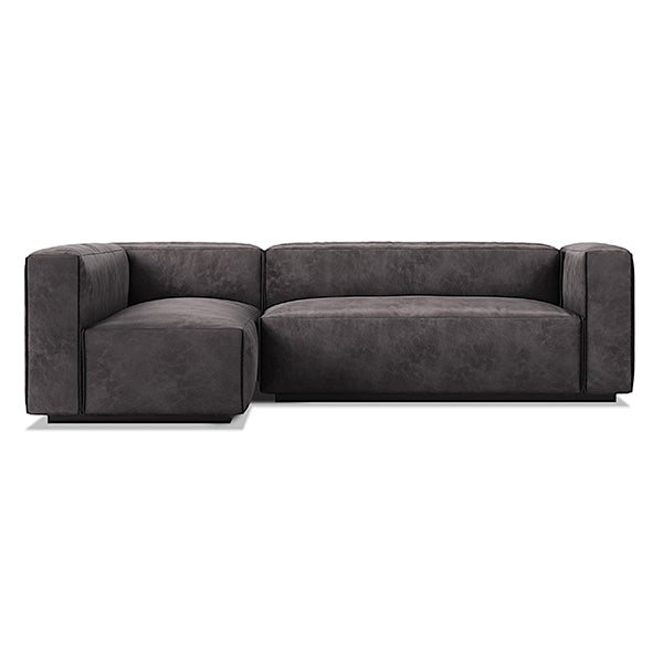 Cleon Small Leather Sectional Sofa