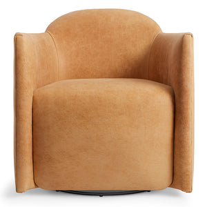 About Face Swivel Leather Lounge Chair - New!