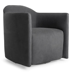 About Face Swivel Leather Lounge Chair
