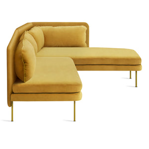 Bloke Armless Velvet Sofa with Right Arm Chaise