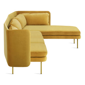 Bloke Velvet Sofa with Right Arm Chaise