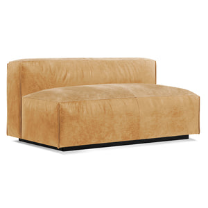 Cleon 56" Armless Leather Sofa