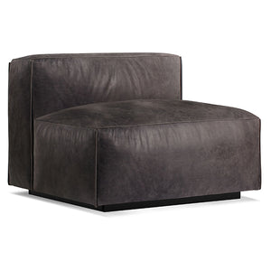Cleon Armless Leather Lounge Chair