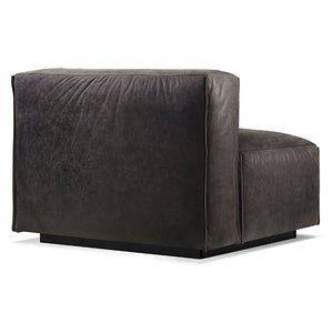 Cleon Armless Leather Lounge Chair
