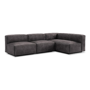 Cleon Medium Leather Sectional Sofa