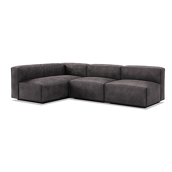 Cleon Medium Leather Sectional Sofa