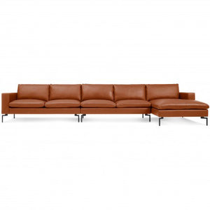 New Standard Leather Sectional Sofa - Medium